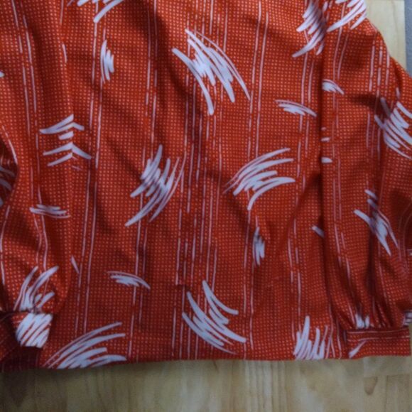 Vintage 70s Brush Stroke Dots Polyester Disco Shirt - Picture 6 of 6